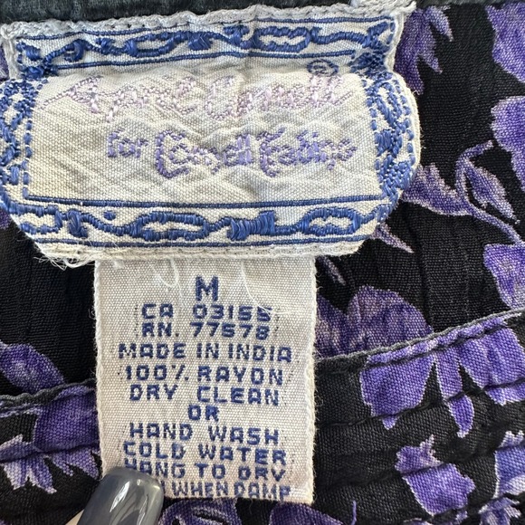 Vintage April‎ Cornell Floral Maxi Skirt Dark Fairy Whimsigoth Romantic M - Picture 2 of 10